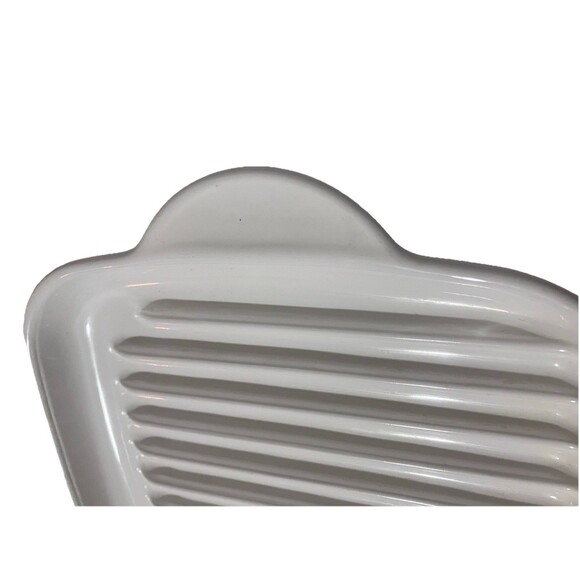 Vintage Corning Ware White Coupe Glass Microwave Rack 9' - Picture 5 of 11